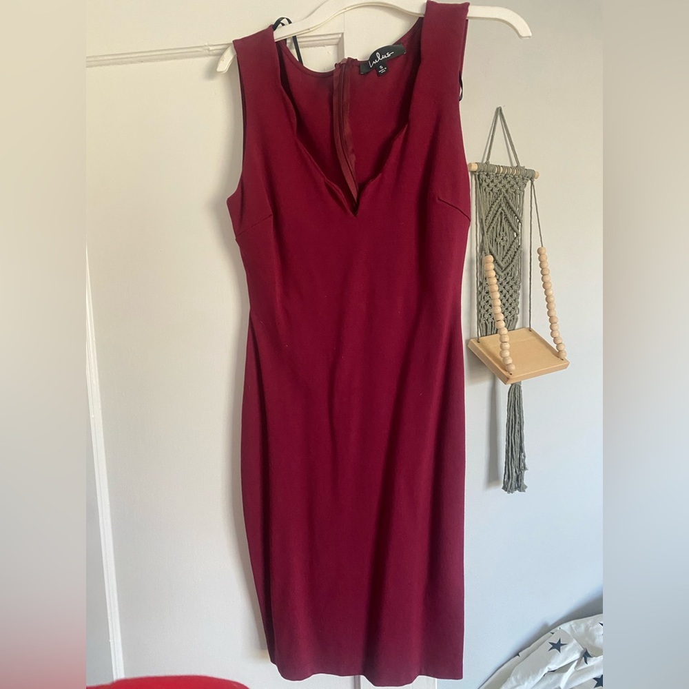 Lulus maroon valentine dress